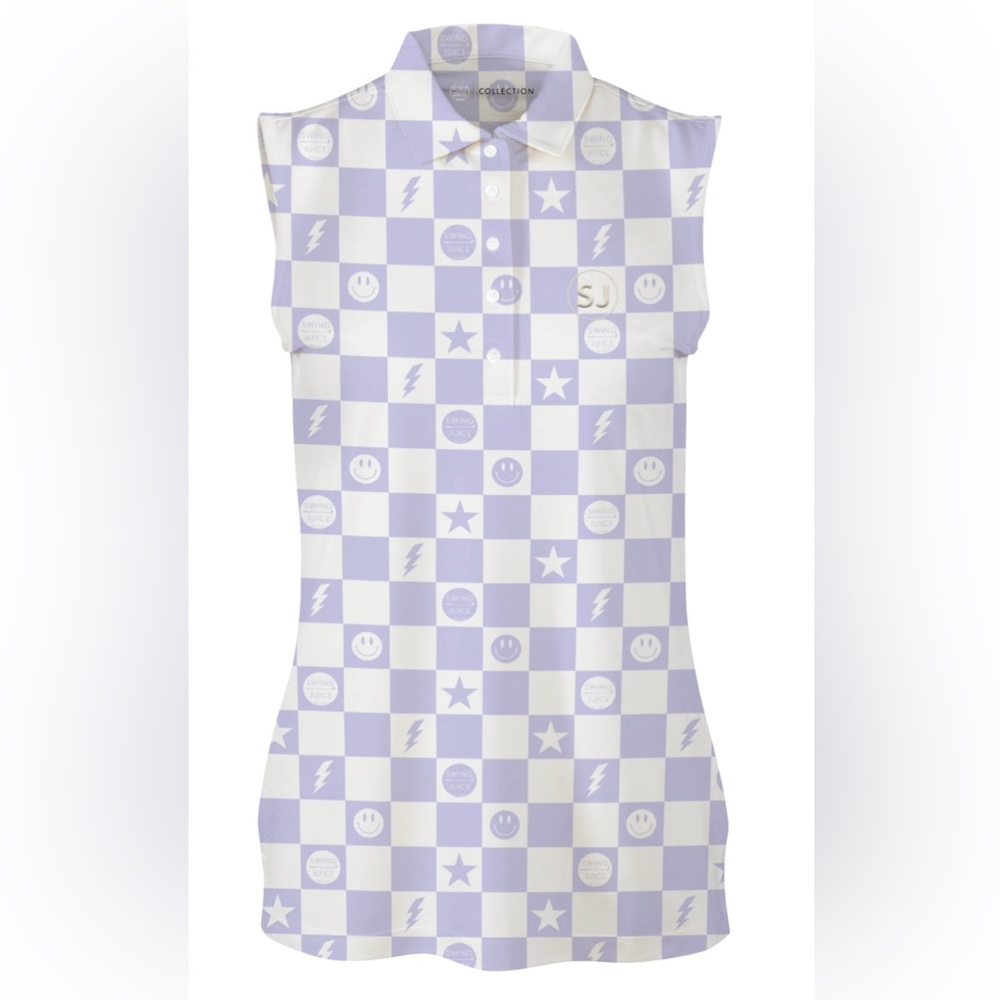 NEW w/ tags | Swing Juice | GOLF SMILEY SLEEVELESS WOMEN'S POLO